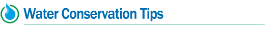 Water Conservation Tips